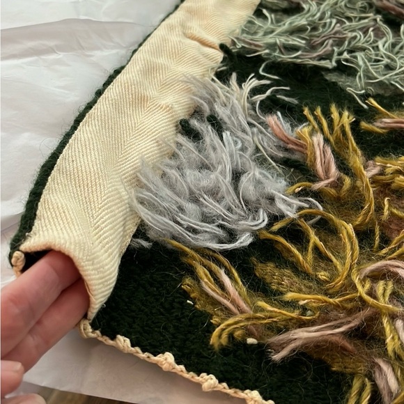 Handcrafted Tapestry with Forest Animals handmade rug wall hanging - Picture 4 of 15